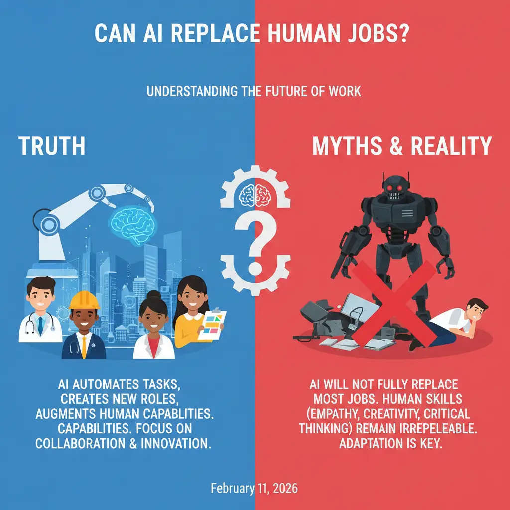 Can AI Replace Human Jobs? Truth, Myths & Reality
